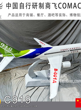中国商飞C919铁艺飞机模型民航客机模型仿真客机国产大飞机展览