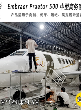 Embraer Praetor 500 中型商务喷气机私人飞机纯手工大型铁艺定制