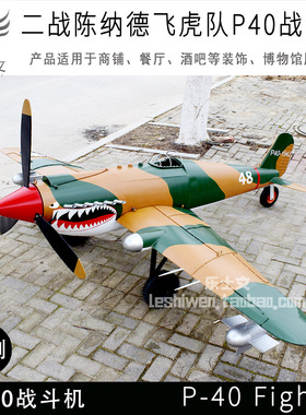 P40活塞式战斗机陈纳德P-40飞虎队战鹰飞机模型空中吊饰创意挂饰