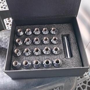 汽车改装轮毂螺丝不锈钢锻造轮毂螺丝帽19号35MM长锥面口轮胎螺母