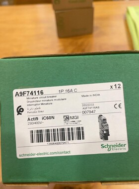 施耐德原装进口全新正品A9F74116