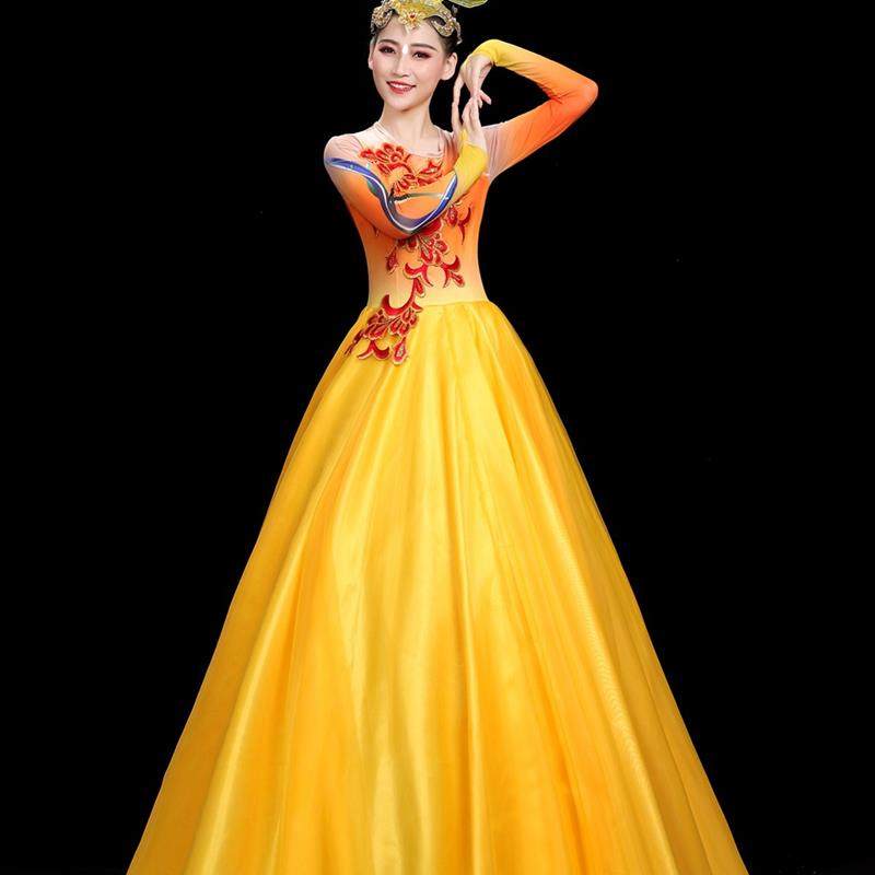 开场舞大摆裙演出服大气我和我的祖国舞蹈服现代伴舞长裙表演服装,女装/女士精品,民族服装/舞台装,淘宝优惠券,粉丝福利购,淘宝优惠卷