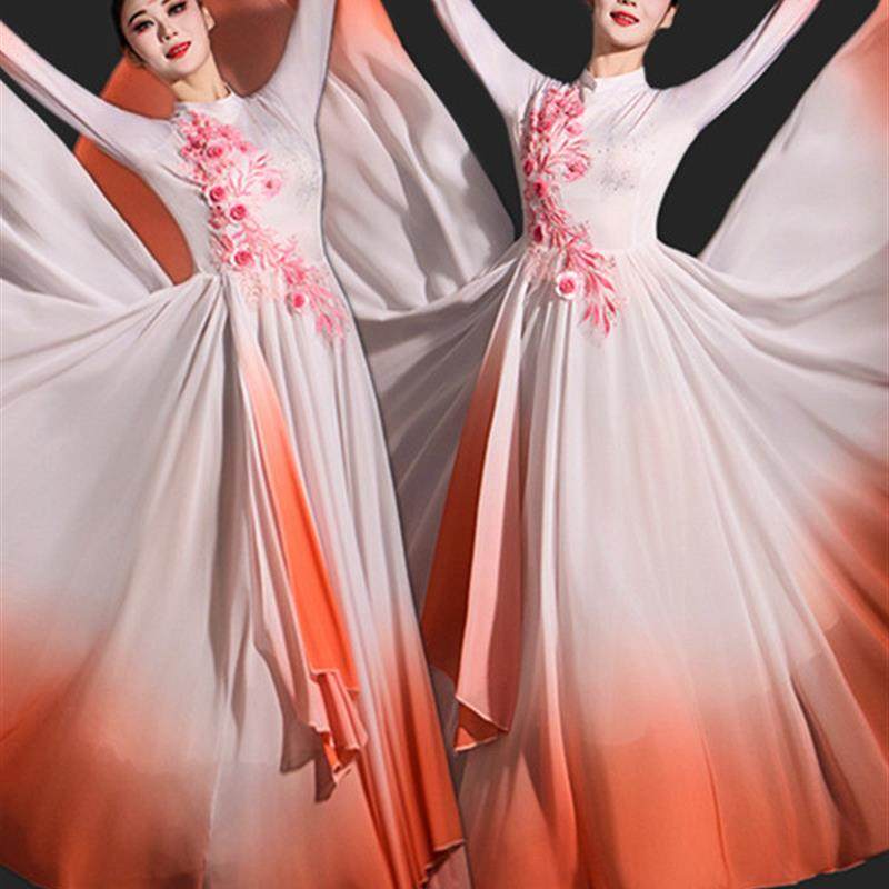 开场舞大摆裙演出服女2025夏季新款大型舞台春晚年会歌伴舞连衣裙,女装/女士精品,民族服装/舞台装,淘宝优惠券,粉丝福利购,淘宝优惠卷