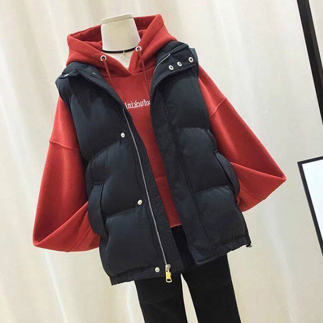 羽绒棉马甲女冬季2025秋冬新款韩版宽松加厚背心短款外穿马夹外套