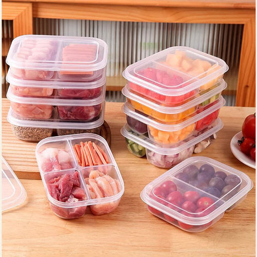 冷冻收纳盒食品级四格保鲜分装盒