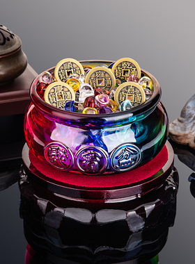 高档水晶聚宝盆貔貅摆件