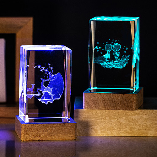 发光小夜灯发光生日礼物情侣摆件