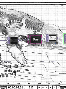 TouchDesigner源文件 黑白描边效果 可替换视频或图片