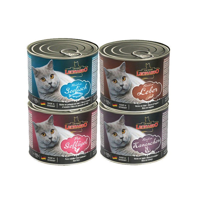 上宅▲德国leonardo小李子猫罐头鸡肉牛肉德罐猫主食罐头200g400g