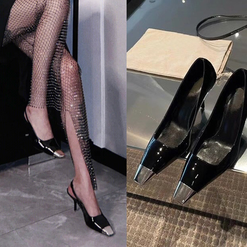 【兜哥家】2025春夏新款朴彩英rose同款高跟鞋细跟方头性感女