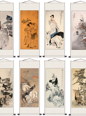 山水花鸟书法随机画盲盒礼包福袋卷轴画装饰画图案随机可定制