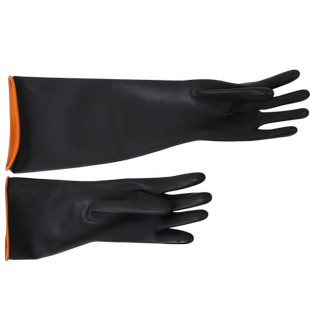 北塔劳保耐酸碱工业橡胶手套实验室加厚加大防化防污水抗腐蚀乳胶