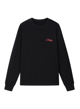 Jennie官网新周边Ruby秋季圆领长袖T恤宽松男女同款