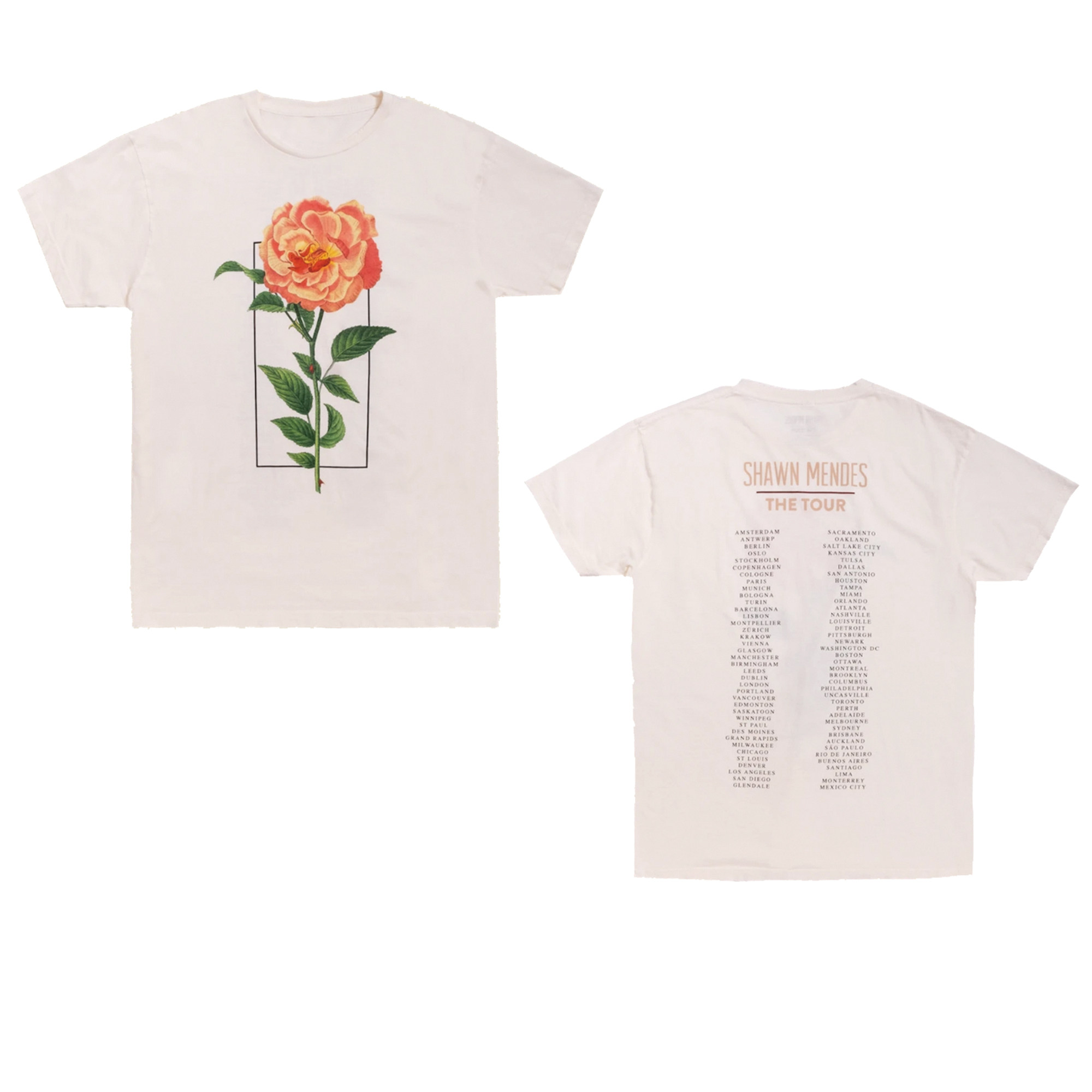 白色巡演圆领短袖肖恩同款