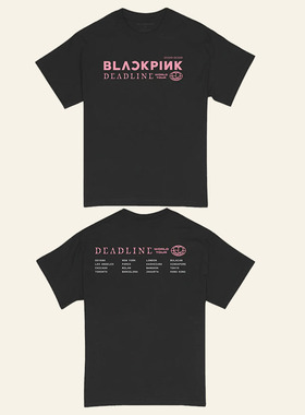 BLACKPINK 官网演唱会周边同款短袖Continent标志T恤 宽松圆领tee