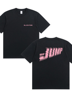 blackpink官网周边 JUMP 短袖T恤无袖背心夏季圆领宽松男女tee