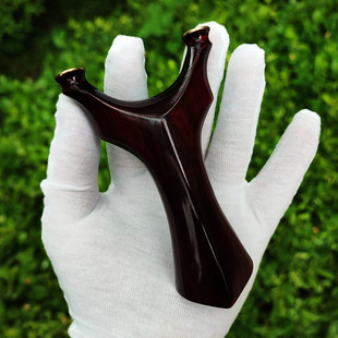 星辰户外：高精准大威力紫檀天罡飞虎叉扁皮筋弹弓器架实木竞技工