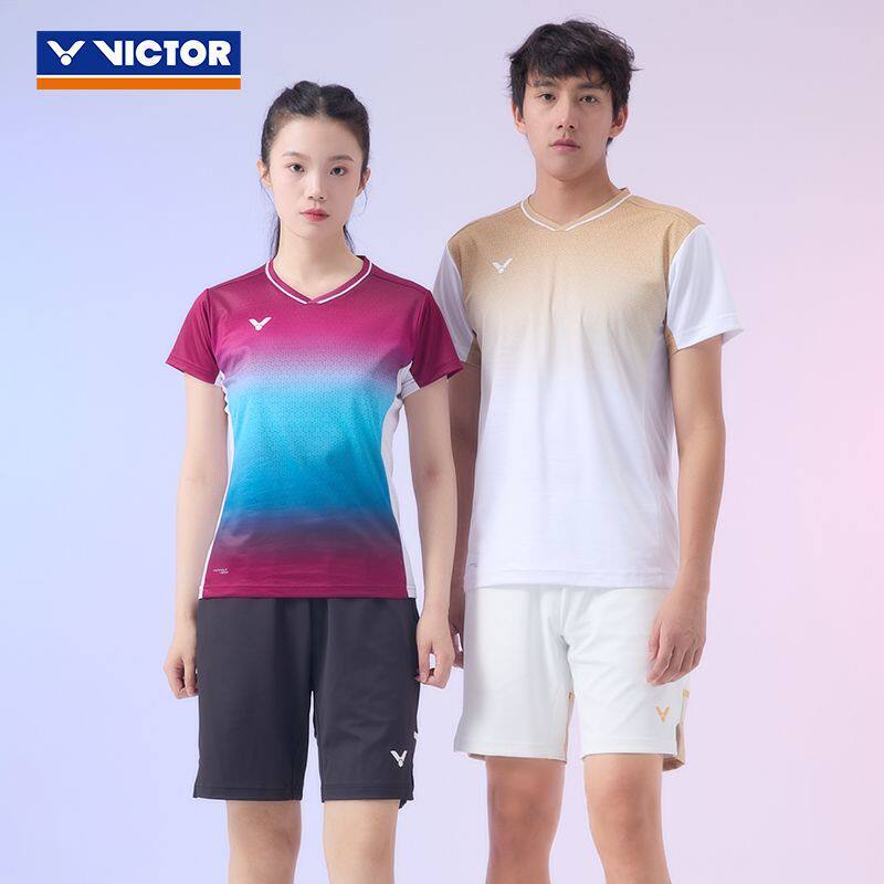 胜利李梓嘉羽毛球服短袖T恤