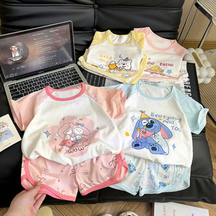 宝宝纯棉a类短袖套装2026夏新款0-6岁男女童衣服婴幼儿T恤两件套