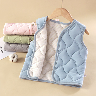 校服神器儿童保暖马甲三层棉马夹