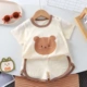 儿童t恤短裤 宝宝纯棉a类短袖 两件套婴幼儿衣服 新款 童装 套装 夏季