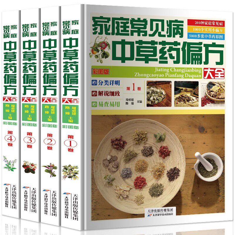 家庭常见病中草药偏方大全4册