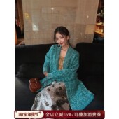 呼呼专享 三吉黑花 枕风 国风花纱针织开衫 毛衣外套巨好看