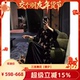交个朋友年货节 三吉黑花 朝夕 丝绒连衣裙子长袖 旗袍长裙