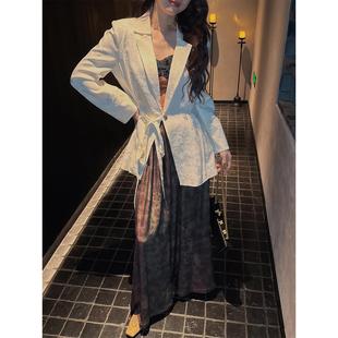 【呼呼严选专享】【枝染】新款诧寂印花超大摆清凉裙裤bf慵懒风