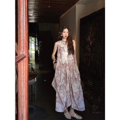 【夏天粉丝专享】【浮生绣】国风背心连衣裙子花苞长裙夏天巨好看