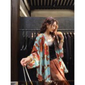 女外套国风洋气 非遗梭织丝绒烂花衬衫 二米专享 南枝仙