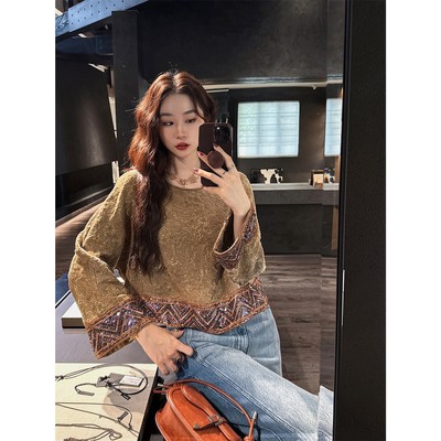 【慧姐专享】【云深处】国风新中式重工浮雕卫衣外套女