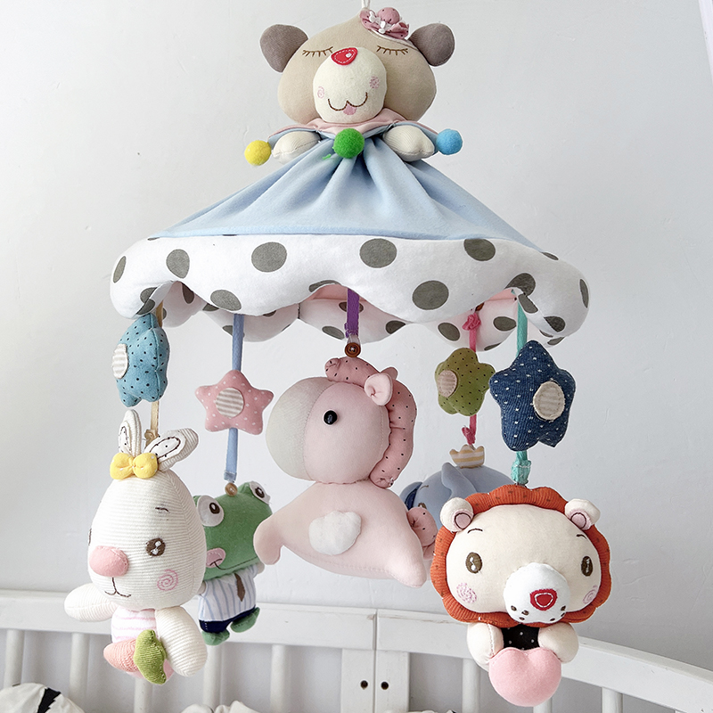 木朵手工纯棉宝宝玩偶玩具婴儿床挂diy新生儿音乐旋转床铃材料包