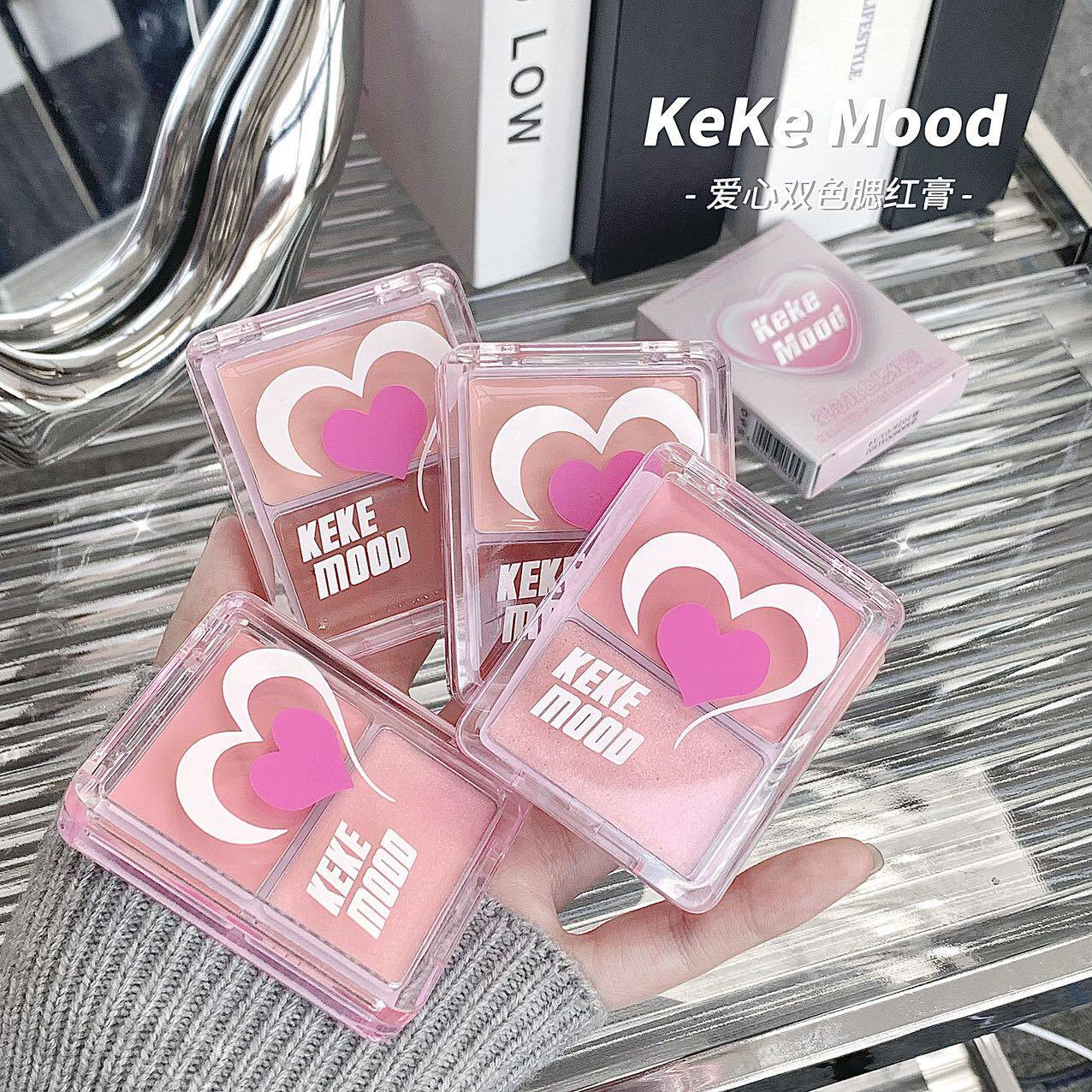 keke mood水光元气腮红多用眼颊两用高光膨胀色自然清透晒红