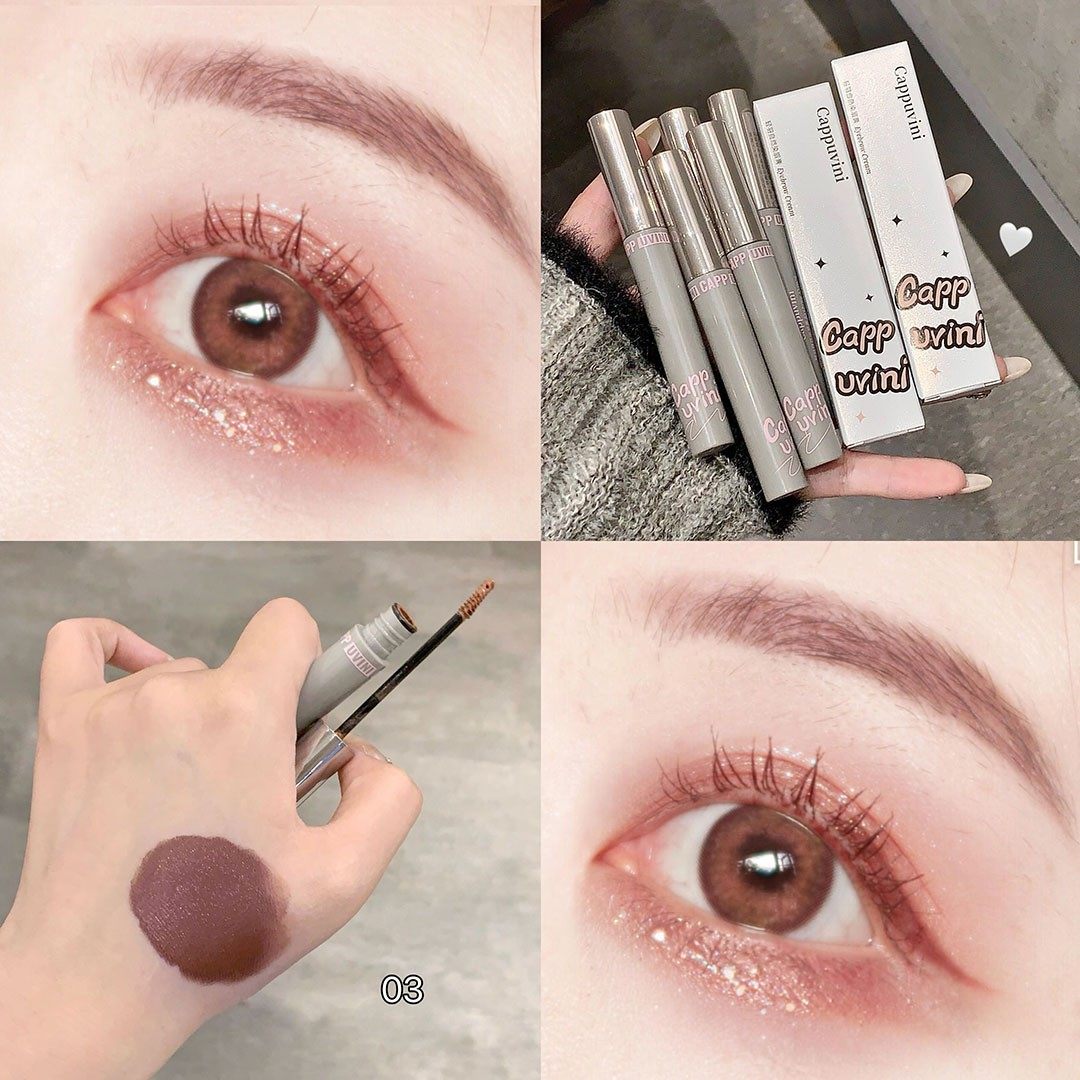 Cappuvini小灰管染眉膏 不易晕染化妆品眉毛美妆平价学生自然彩妆