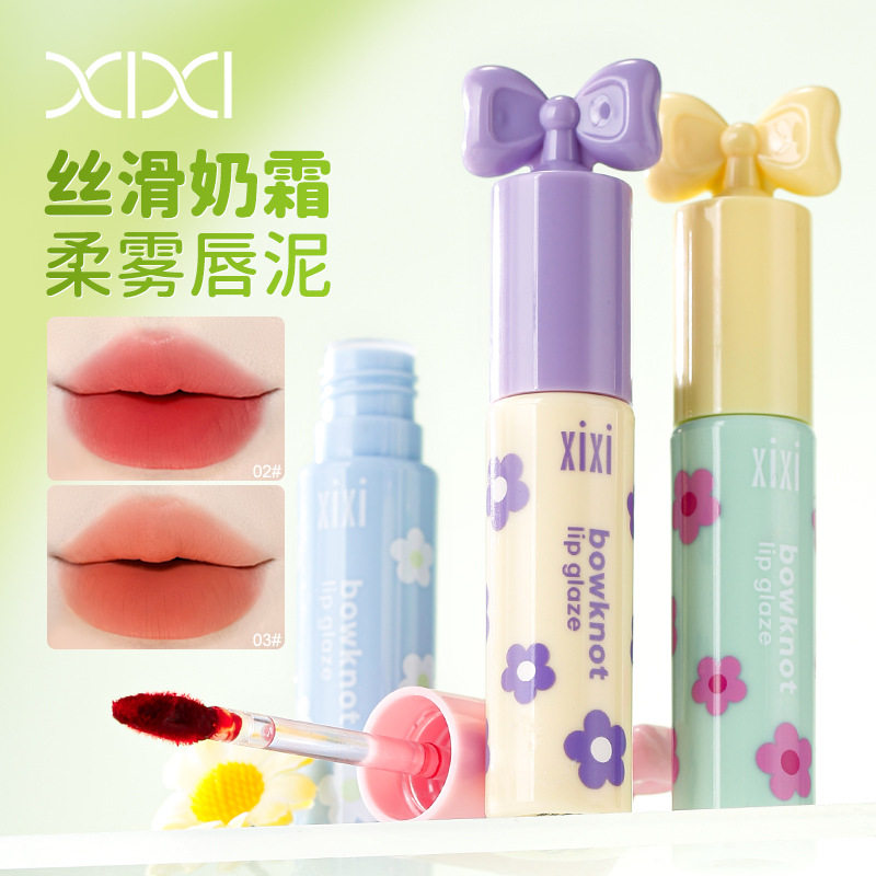 xixi曼塔花结绒雾唇釉自然饱满柔雾不易沾杯软糯质地显白气质