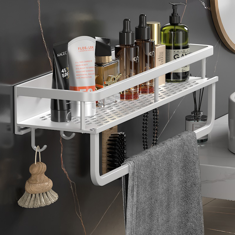 免打孔置物架卫生间挂件快速安装