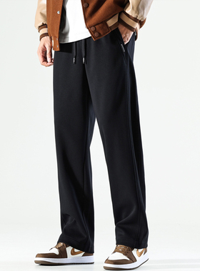 大牛传说2025秋冬重磅休闲裤运动卫裤男士宽松直筒百搭阔腿裤8555