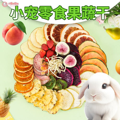 兔子零食水果干蔬菜荷兰猪木瓜丝宠物侏儒兔冻干豚鼠龙猫苹果片