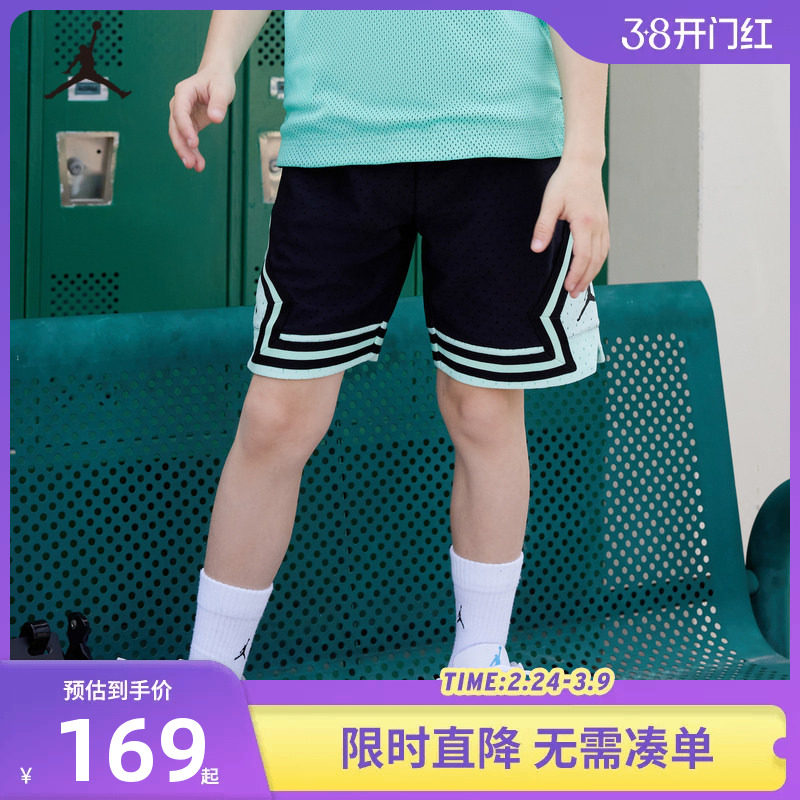 Jordan童装儿童篮球裤男童短裤夏季新款五分裤运动裤子JD2422043