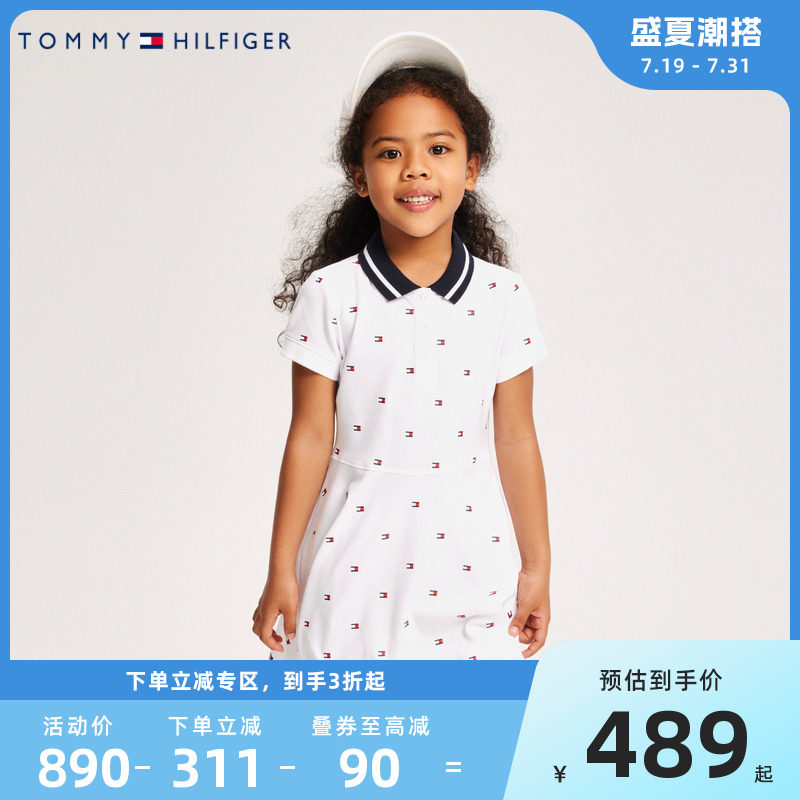 TOMMY儿童童装连衣裙夏季新品女童中大童时髦裙子_虎窝淘