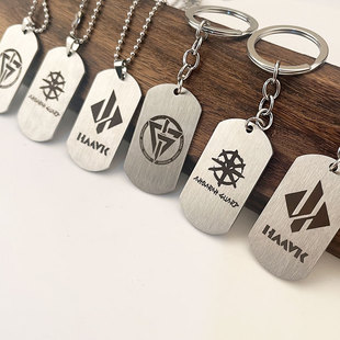 三角洲行动周边挂件哈夫克G.T.I.阿萨拉不锈钢游戏学生书包包饰品