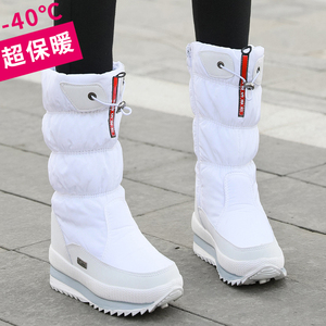 东北雪地靴女士高筒冬季新款加绒加厚棉鞋保暖中筒防水防滑长靴子