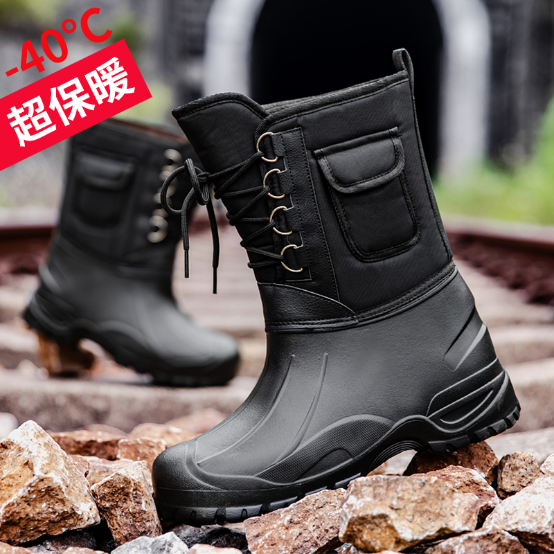 加绒棉鞋骑行防雨水户外冬季