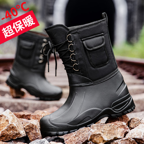 加绒棉鞋骑行防雨水户外冬季