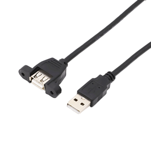 煌林USB2.0/3.0公对母延长线带耳朵螺丝孔可固定机箱固定挡板机柜