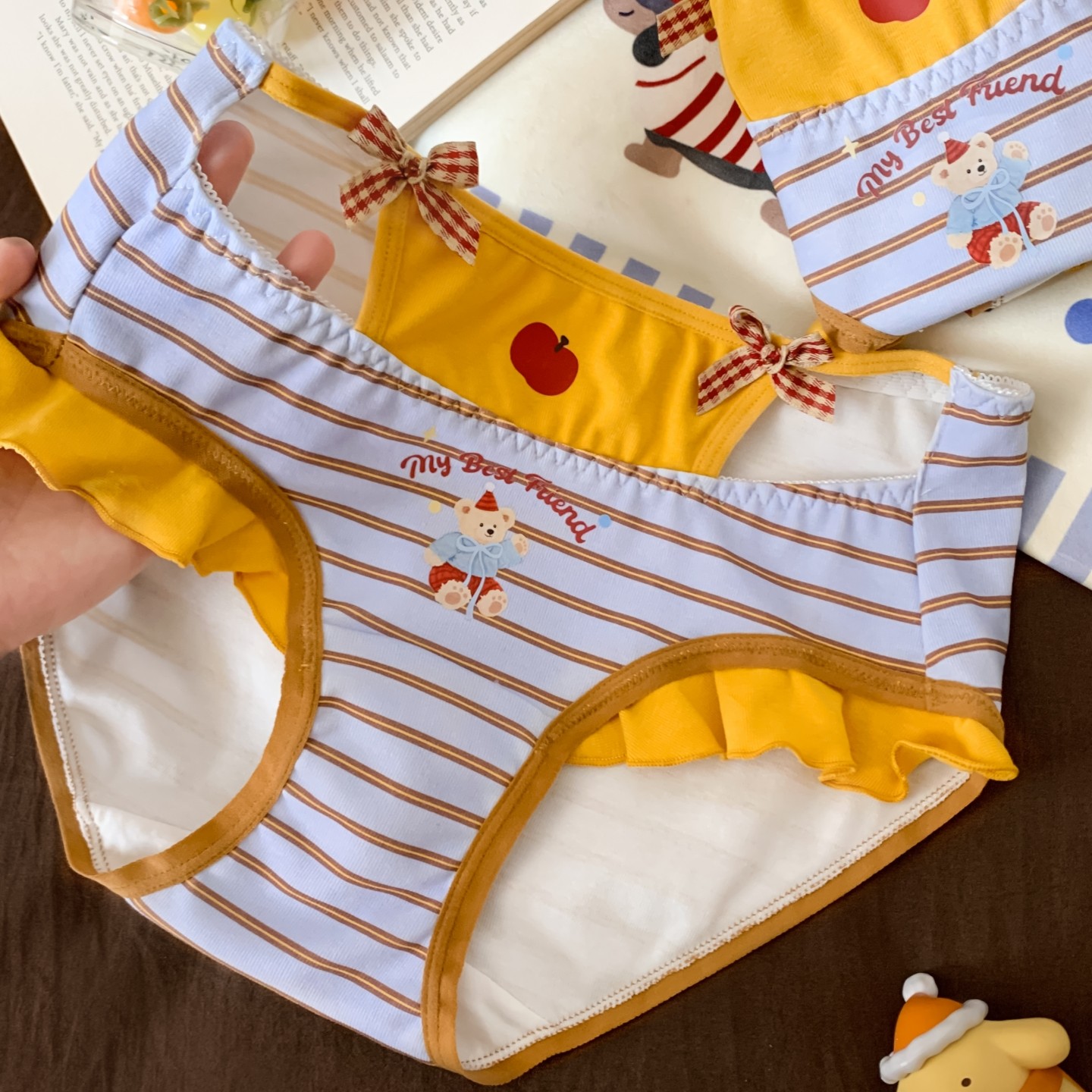 熊熊游园会~女生纯棉镂空内裤女透气2026新款舒适款中腰三角裤女,女士内衣/男士内衣/家居服,女三角裤,淘宝优惠券,粉丝福利购,淘宝优惠卷