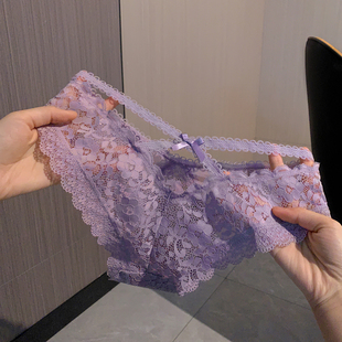女款 魅丝之恋 女2026新款 女低腰三角裤 女生性感镂空蕾丝纯欲内裤