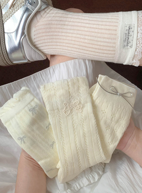 复古白色蕾丝花边中筒袜子女生甜美芭蕾风透气中筒袜2026新款爆款