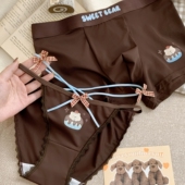 一男一女约会一对三角裤 生巧小熊 可爱纯欲成人情侣内裤 性感勾人